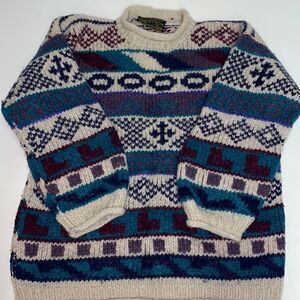 Vtg 100% Wool Rey Wear Bulky Sweater Medium (L)